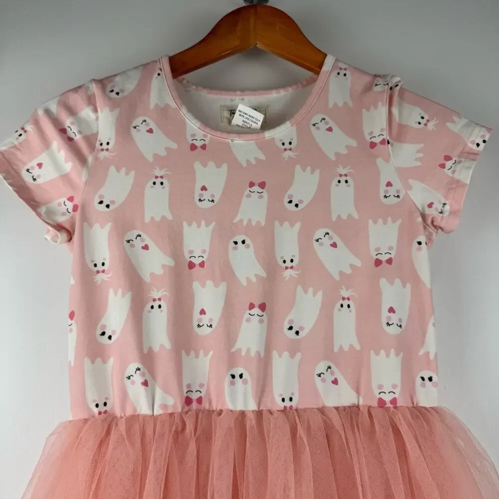 Taylor Joelle Pink Girly Ghosts Tutu Tulle Twirl Dress ~ 12